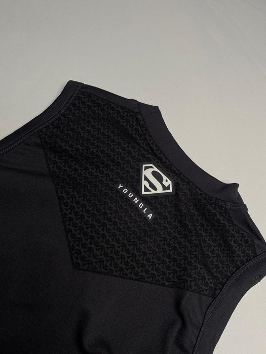 3047 - Superman Compression Tanks Charcoal