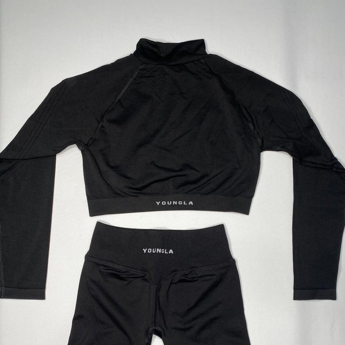 W543 Core Hourglass quarter zip Black