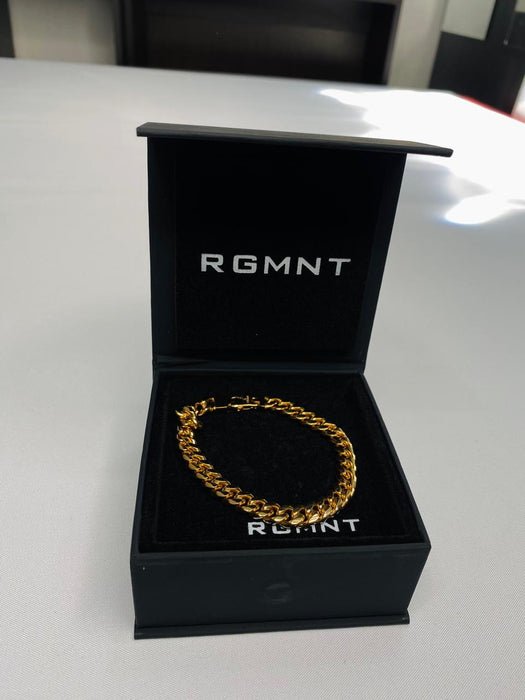 CUBAN 8MM + ROPE 5MM BRACELET STACK - GOLD - RG320 + RG322