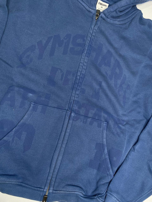 Collegiate Washed Zip Up Hoodie - Compound Blue