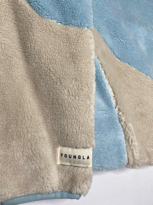 5187 - FUZZY TEDDY JACKETS - OFF-WHITE/BLUE