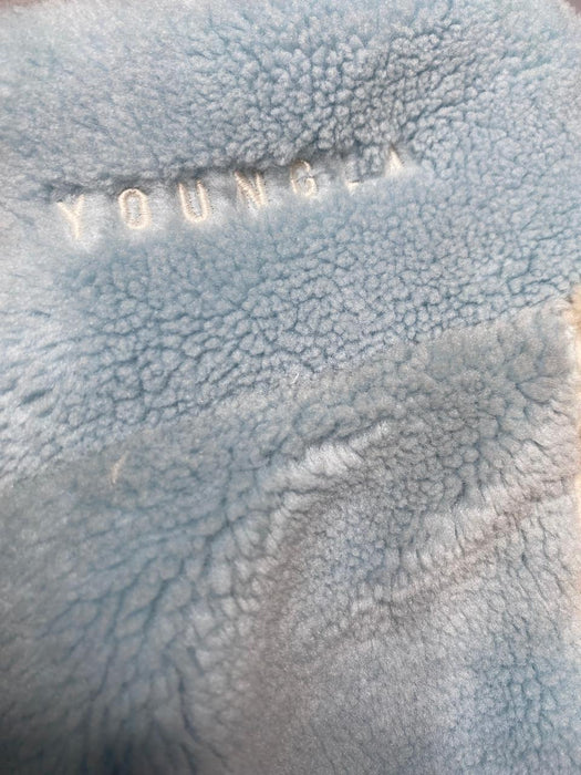 5187 - FUZZY TEDDY JACKETS - OFF-WHITE/BLUE