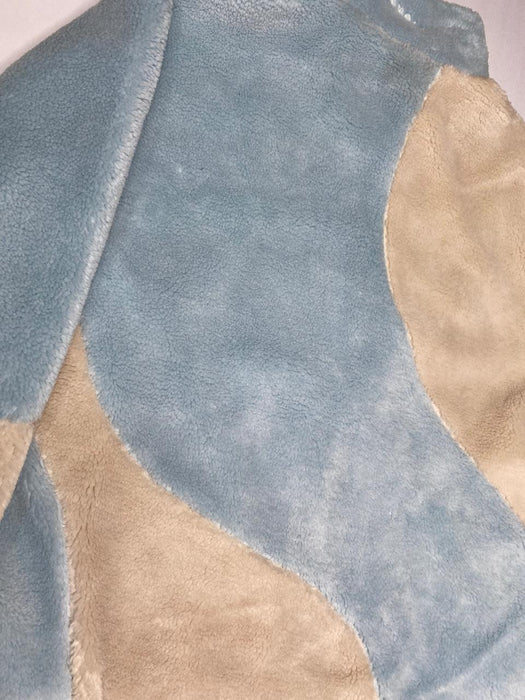 5187 - FUZZY TEDDY JACKETS - OFF-WHITE/BLUE