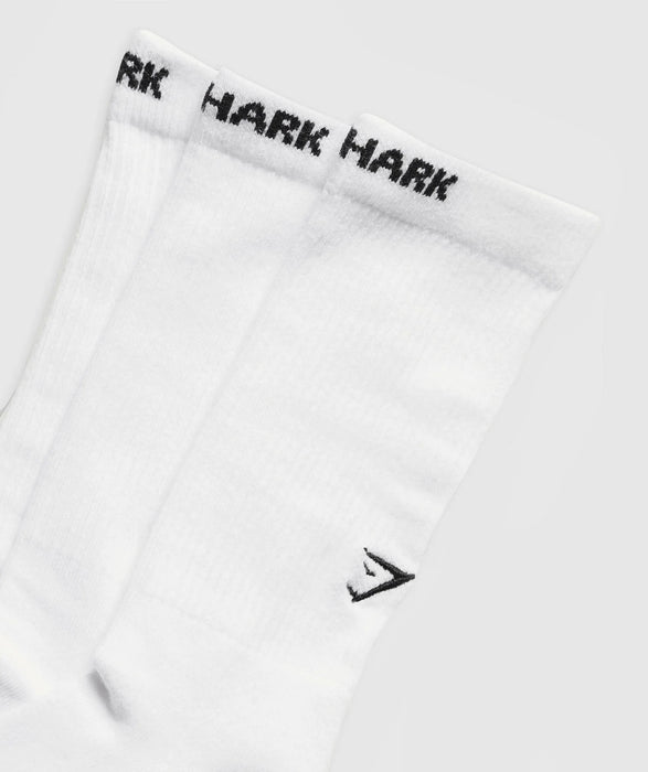 WORDMARK CREW 3PK - WHITE