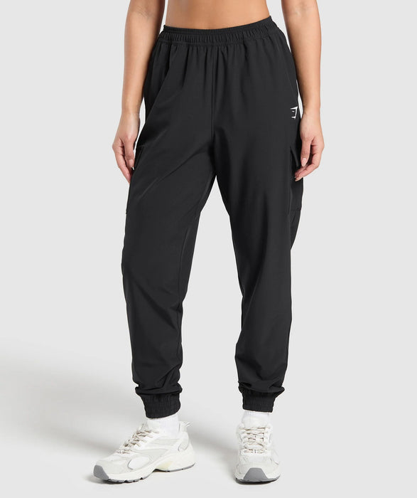 Woven Cargo Pant - Black