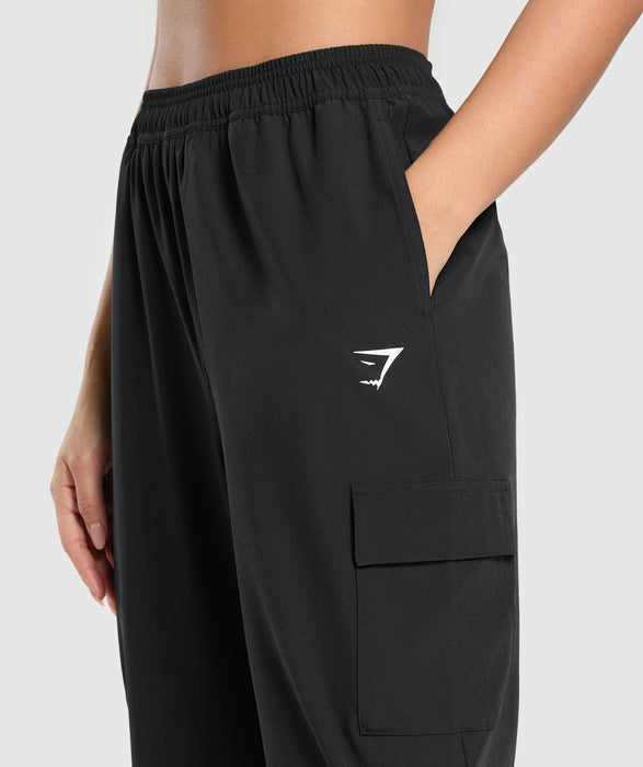 Woven Cargo Pant - Black