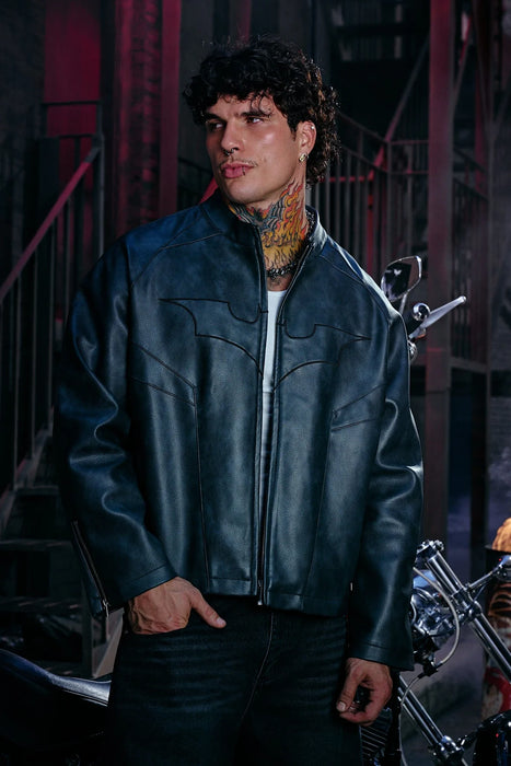 5214 - BATMAN LEATHER JACKETS - BLACK