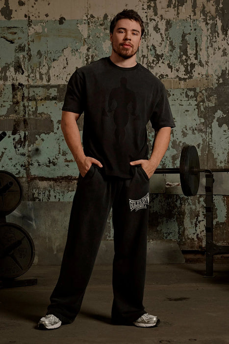 4285 GOLD'S IRON LEGACY SHADOW TEES BLACK WASH