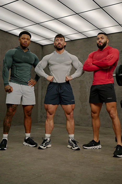 8062 - WARRIOR COMPRESSION HOODIES LIGHT GREY