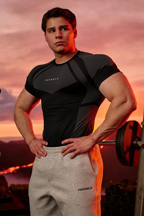 4294 - Apex Compression Tees Black
