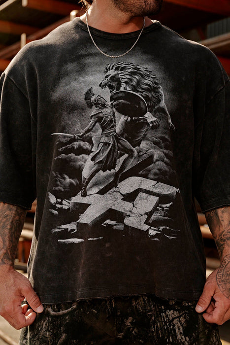 4122 - GLADIATOR TEES - BLACK WASH