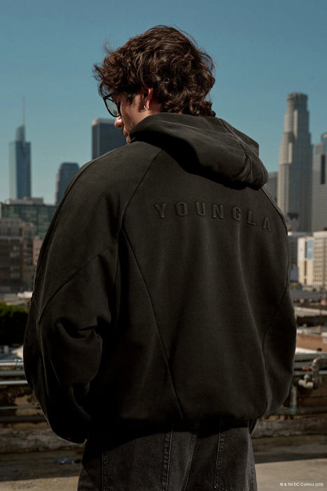 5094 - SUPERMAN SHIELD HOODIES - WASH BLACK