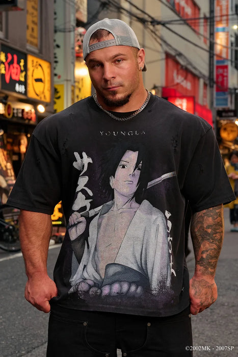 4318 - Naruto Distressed Tees - Sasuke