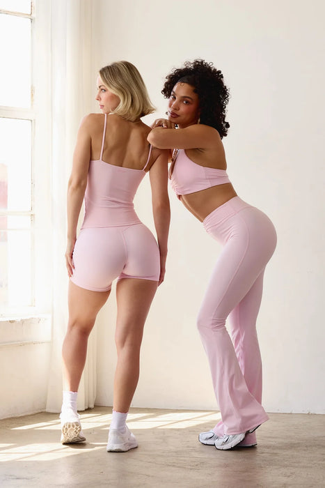 W1161 Buttersoft Scrunch Band Shorts - Light Pink