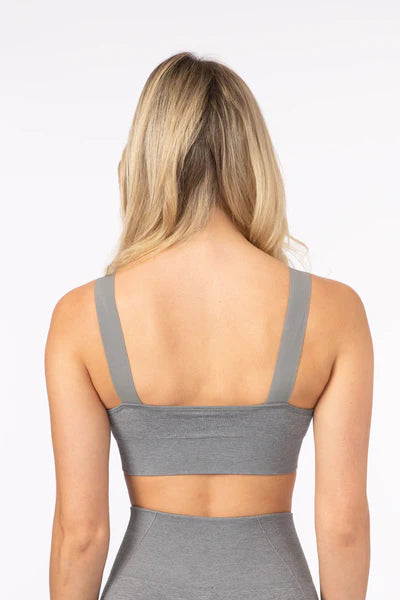 W308 SEAMLESS SPORTS BRA STONE GREY