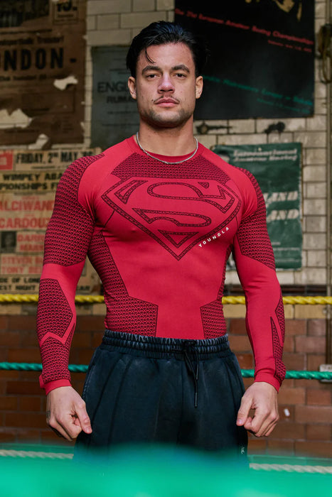 8066 - Superman Compression Longsleeves Red