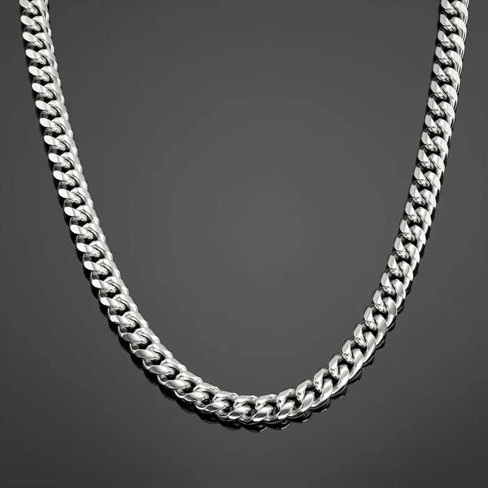 CUBAN LINK CHAIN 10MM - SILVER RG165 20"