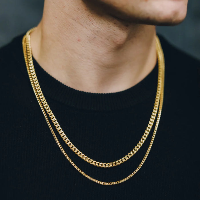 CUBAN LINK + FRANCO LINK STACK - GOLD RG131 + RG120