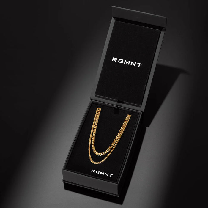 CUBAN LINK + FRANCO LINK STACK - GOLD RG131 + RG120