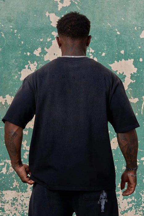 4285 GOLD'S IRON LEGACY SHADOW TEES BLACK WASH