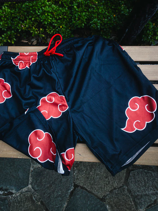 AKATSUKI SHORTS RED CLOUDS