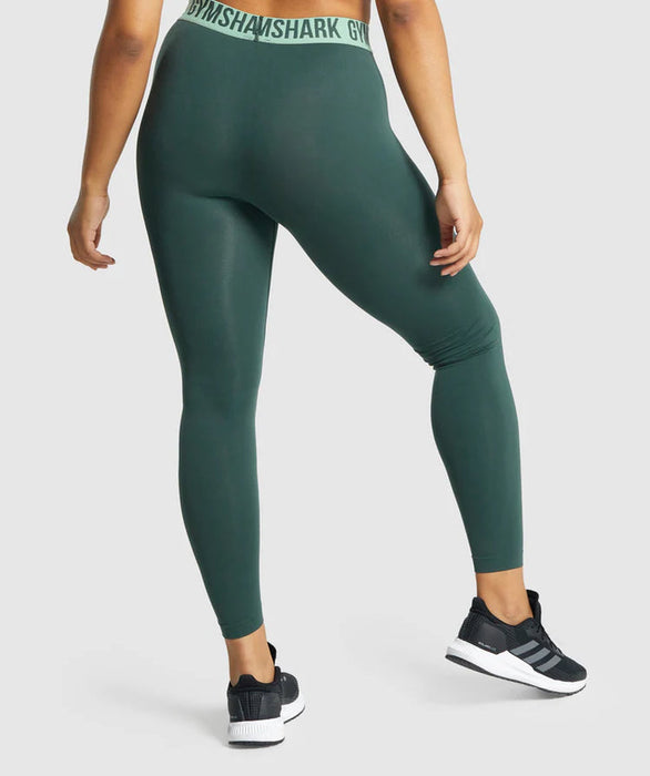 Gymshark Fit Seamless Leggins - Dark Green