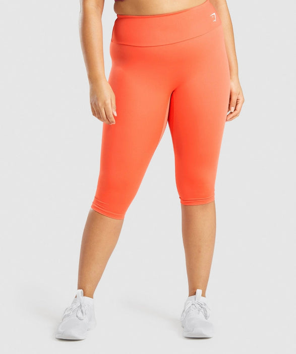 Leggins corto para entrenamiento - Naranja