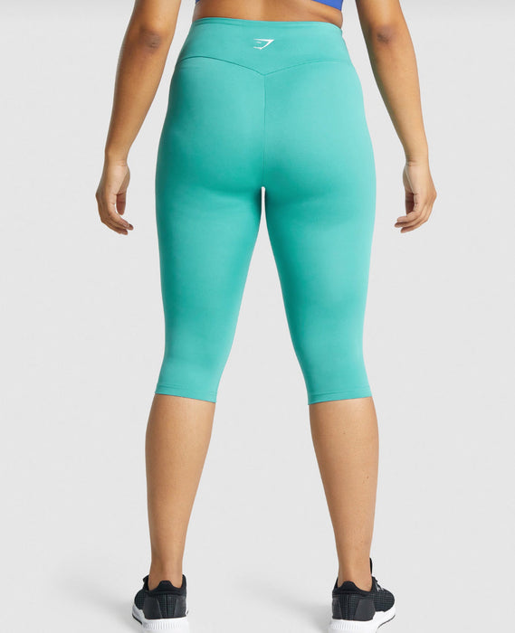 Leggins corto de entrenamiento Verde azulado