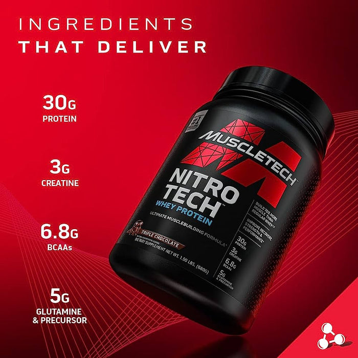 Nitro Tech whey Proteín 4 Libras