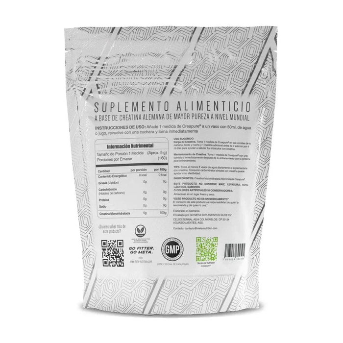 CREATINE 100% GERMAN META NUTRITION 60 SERVICIOS CREAPURE