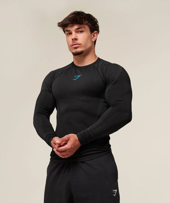 ONYX 5.0 SEAMLESS LONG SLEEVE T-SHIRT - BLACK/ONYX GREY