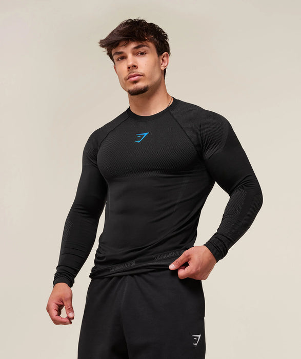 ONYX 5.0 SEAMLESS LONG SLEEVE T-SHIRT - BLACK/ONYX GREY