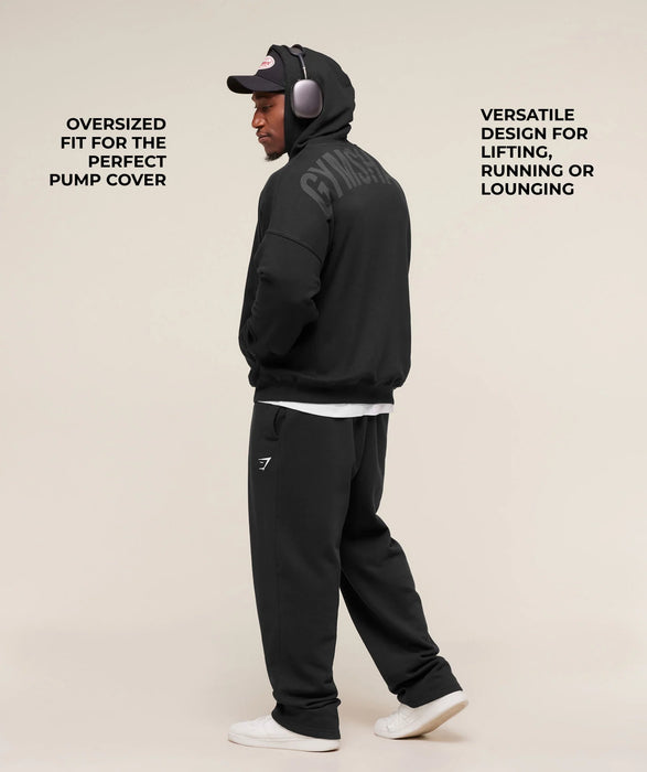 Power Zip Up Hoodie - Black