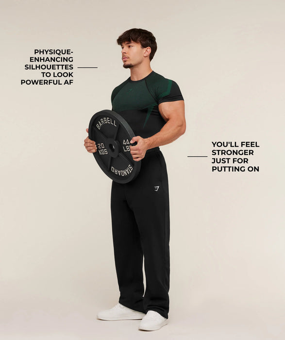 ONYX 5.0 SEAMLESS T-SHIRT - BLACK/LIFT GREEN