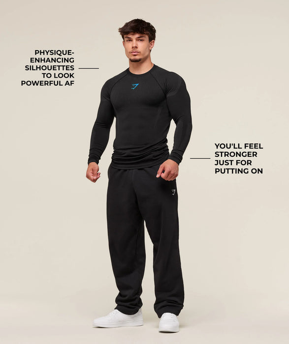 ONYX 5.0 SEAMLESS LONG SLEEVE T-SHIRT - BLACK/ONYX GREY