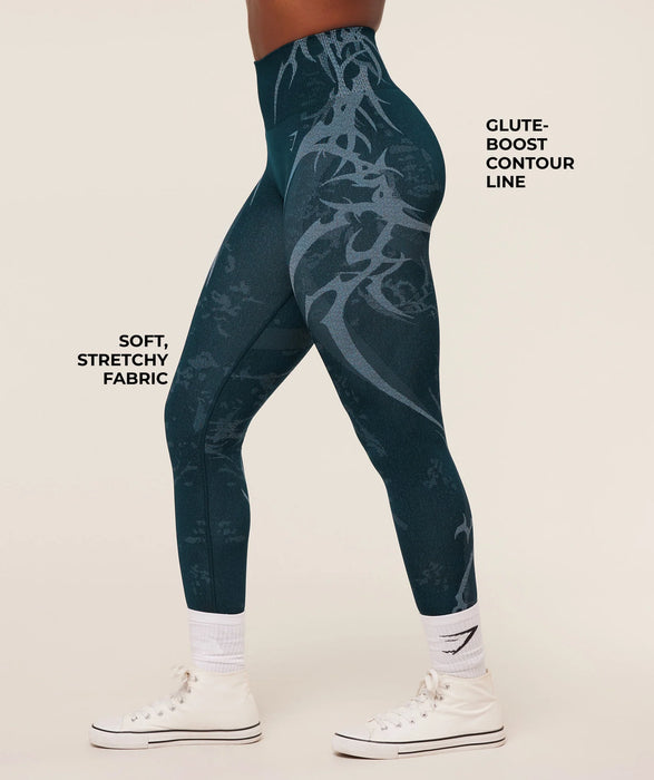 Storm Seamless Leggings Blue