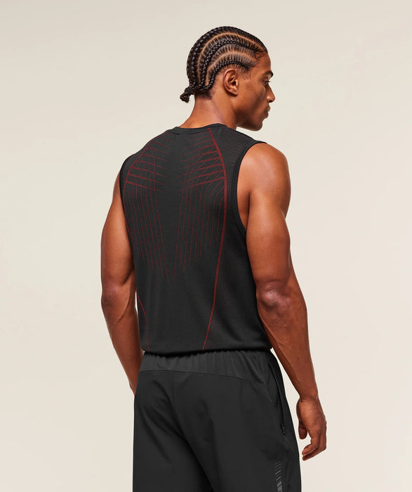 APEX SEAMLESS TANK - BLACK/CARMINE RED