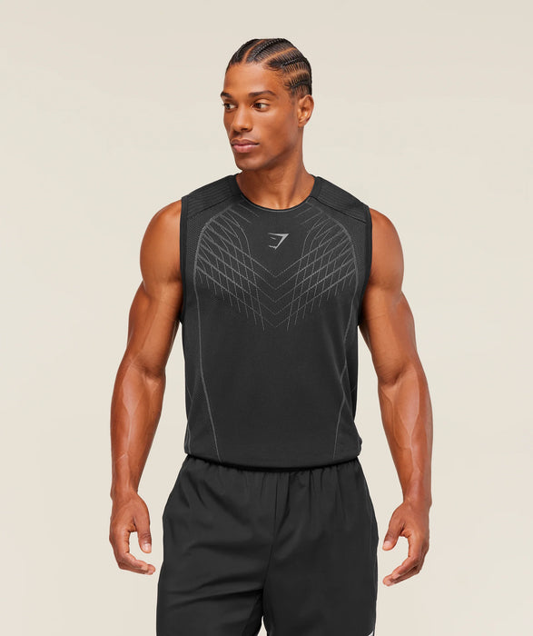 APEX SEAMLESS TANK - BLACK/DARK GREY