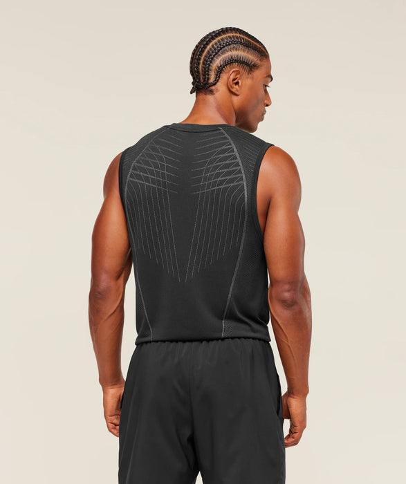 APEX SEAMLESS TANK - BLACK/DARK GREY