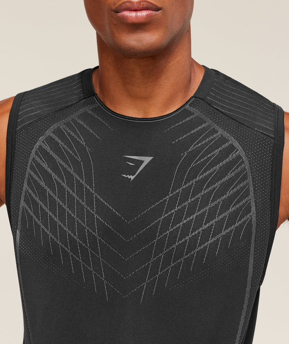APEX SEAMLESS TANK - BLACK/DARK GREY