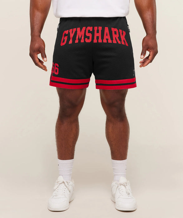 Campus Mesh Shorts - Black/Conditioning Red