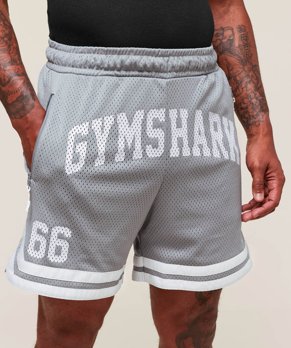 Varsity Mesh Shorts Denim Grey