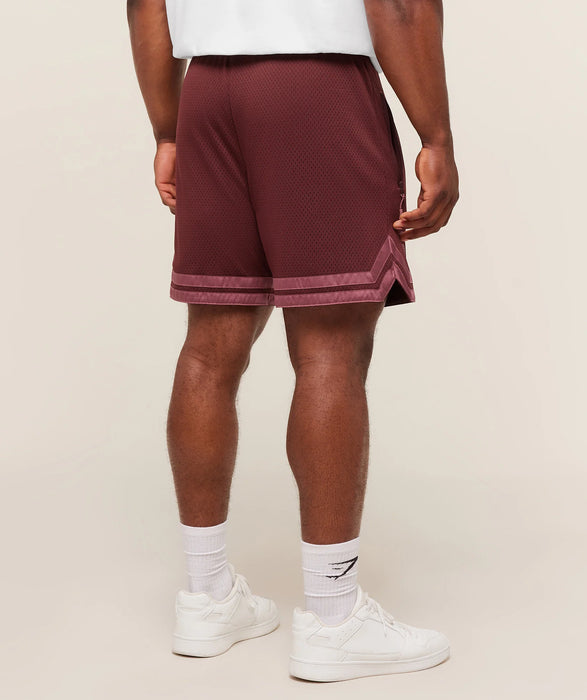 Varsity Mesh Shorts Rich Maroon/Reset Pink