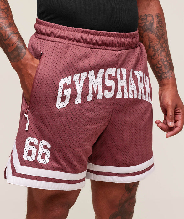 Varsity Mesh Shorts Washed Berry Pink