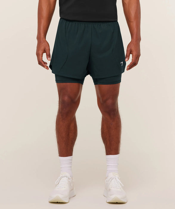 Running 4" 2in1 Shorts - Deep Petrol Blue