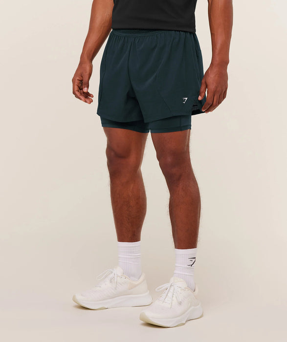 Running 4" 2in1 Shorts - Deep Petrol Blue