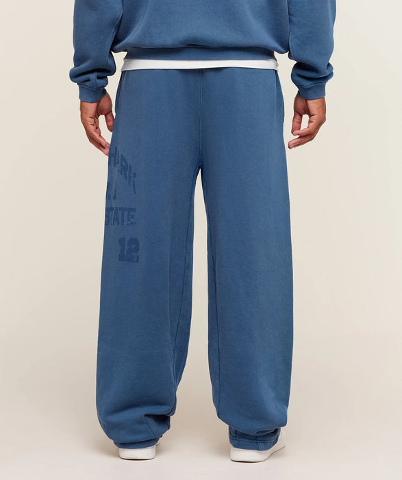 Collegiate Washed Wide Leg Jogger - Compound Blue
