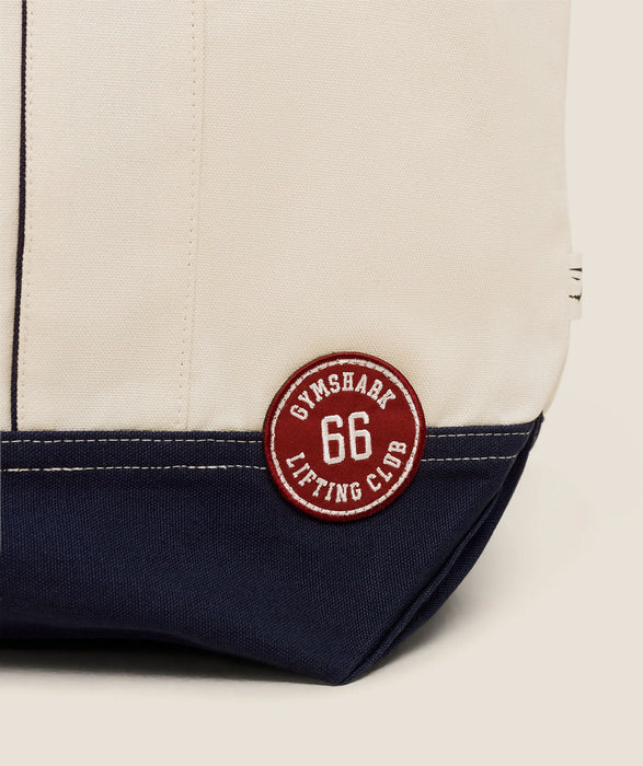 Collegiate Tote Bag - Heavy Blue/Oat White/Athletic Burgundy