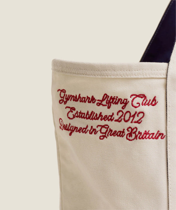 Collegiate Tote Bag - Heavy Blue/Oat White/Athletic Burgundy