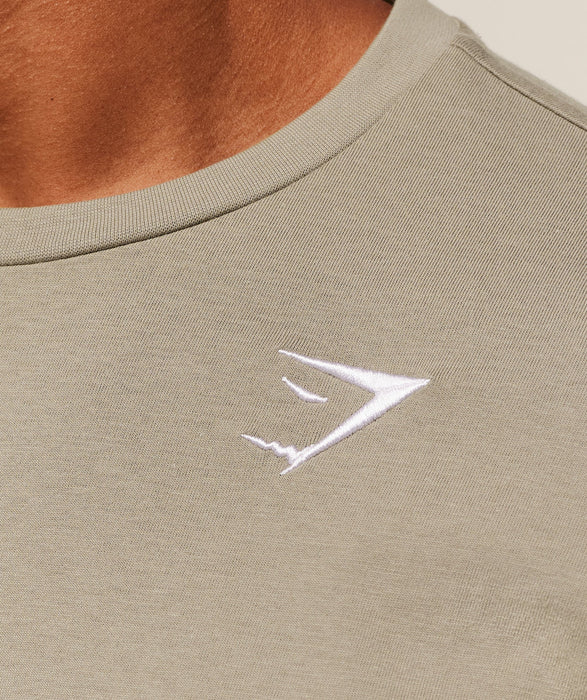 Crest T-Shirt - Linen Brown